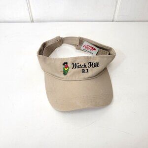 Watch Hill RI Embroidered Khaki Visor By Falcon Headwear